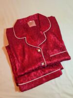 Mahroon Satin Pajama